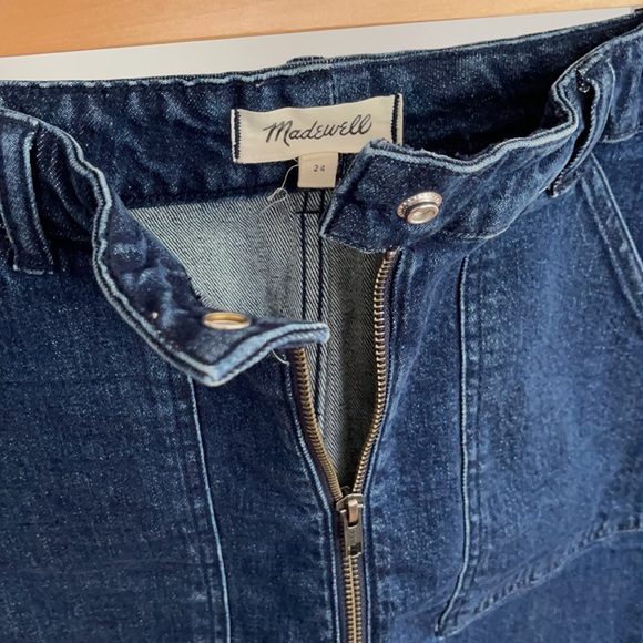 Madewell Denim High Waisted Front Zip Skirt - Picture 2 of 5